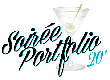 soirée portfolio vingtième Martini verre
