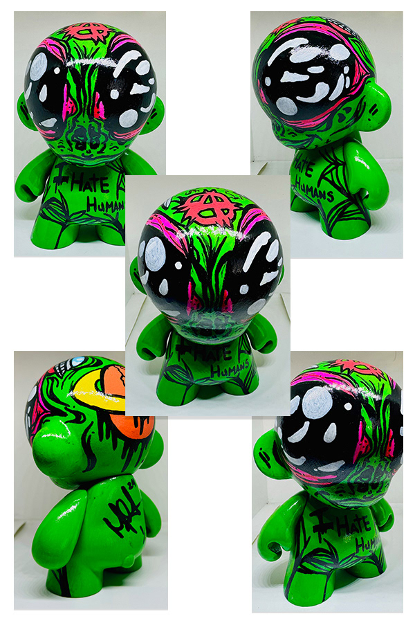 painting   toy design  Munny vinyl Posca nightmaremikey Kid Robot toy