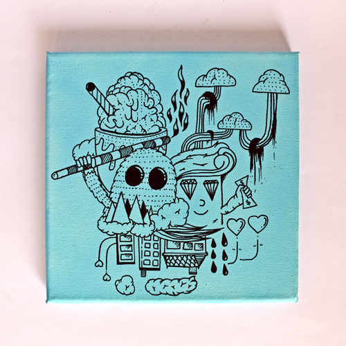 hell doodles canvas