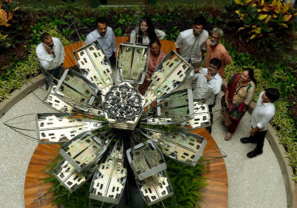 Janak Chudasama Aditya Rajput Jeremy Mayer Godrej & Boyce Godrej Archives Godrej Hubble Media & Press Newspaper feeds typewriter sculpture Lotus & Mandala