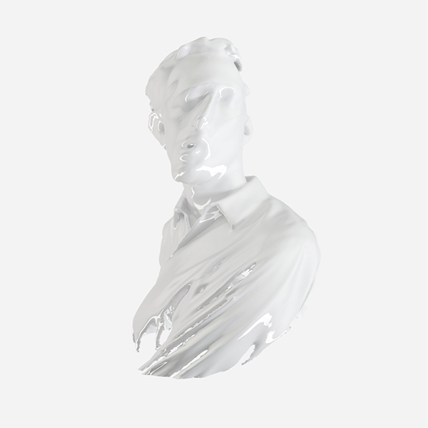 portrait bust 3D CGI cinema4d porcelain White Tonal monochrome Classical musicians