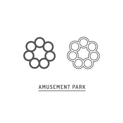 Icon symbol graphic vector Minimalism Theme Park