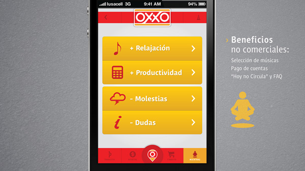 app OXXO Femsa mexico Coca-Cola design diseño strategy Estrategia iphone apple ibero Universidad Iberoamericana Oxxo Móvil mobile