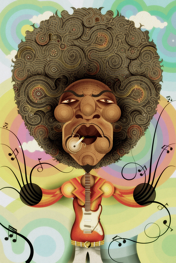 Jimi Hendrix Jimmy Hendrix portrait design