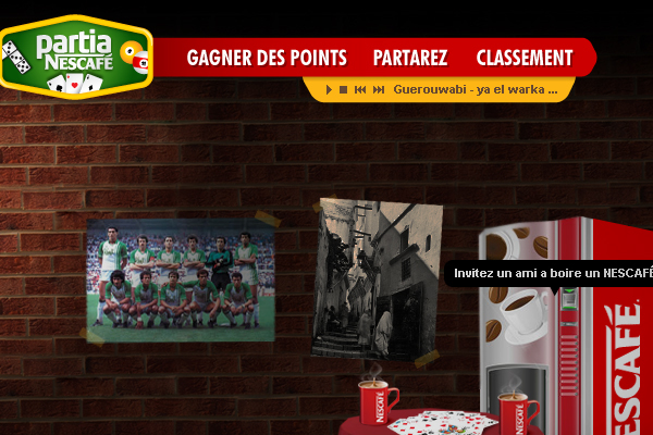 Webdesign algerie nescafe nestle Social game apps facebook apps Flash