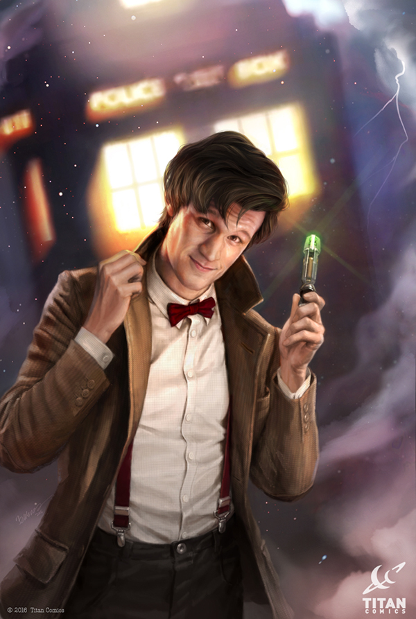 11th Doctor Doctor Who matt smith Titan Comics Cover Art Josh Burns joshburnsart