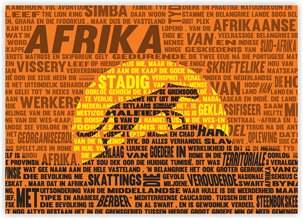 typography design postcard africa Afrika