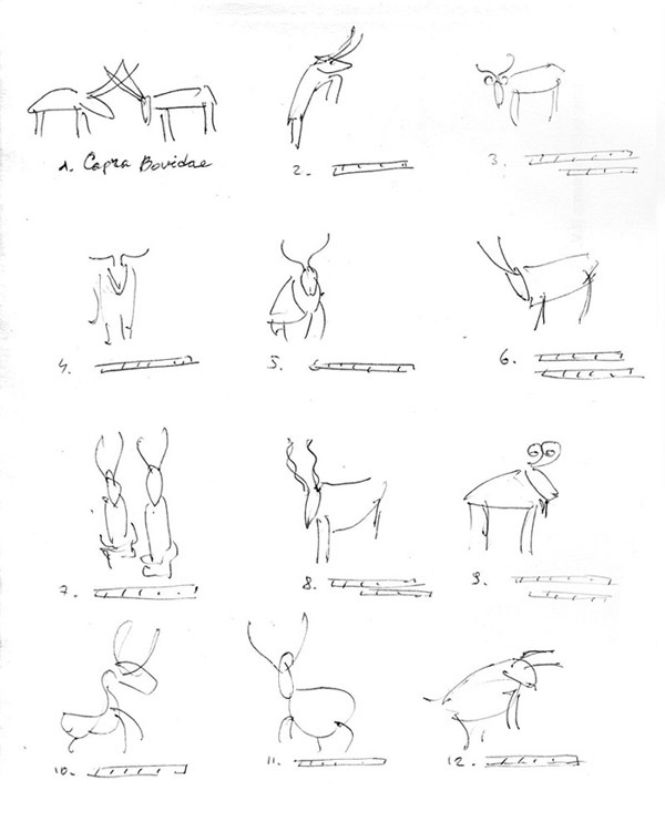 Cyrillic Creative Poster Design creative postcards creative prints goats