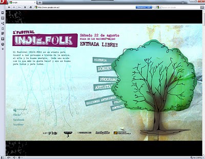 Web Diseño web festival independiente Music Festival indie folk indie music folk music festival