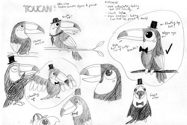 Nick  nick jr kids children game online game cute animals parrot bird toucan jungle vector kawaii colorful