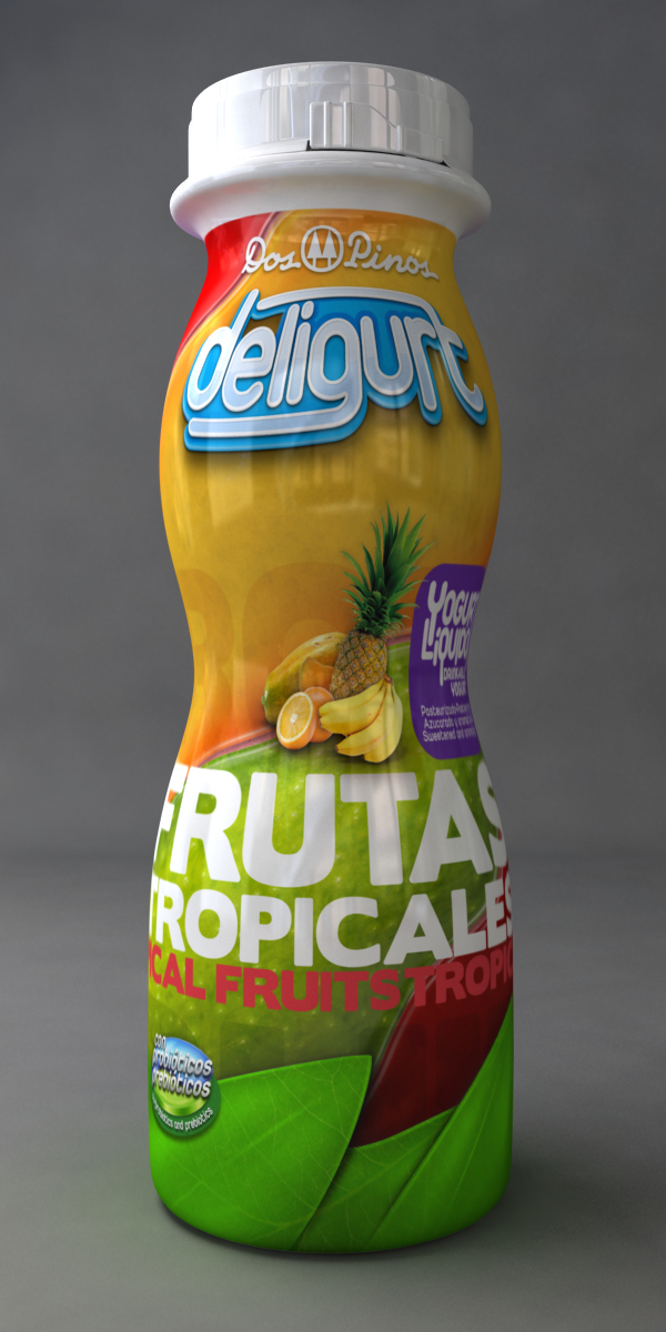 Fruit yougurt drink package bottle