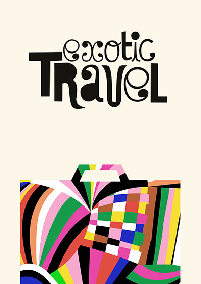 Travel exotic valise suitcase