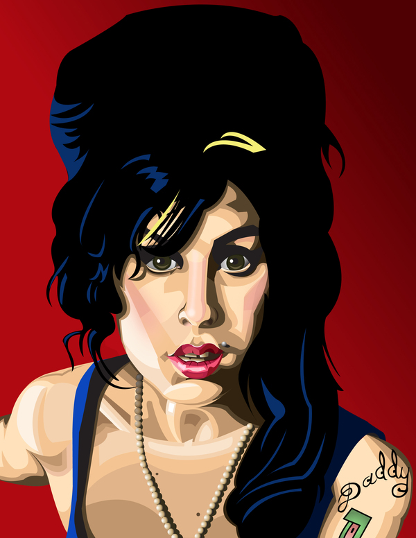 Amy Winehouse Vector Portrait On Behance