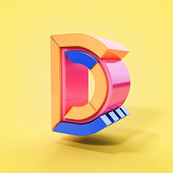 3D Lettering and Modular Typeface on Behance