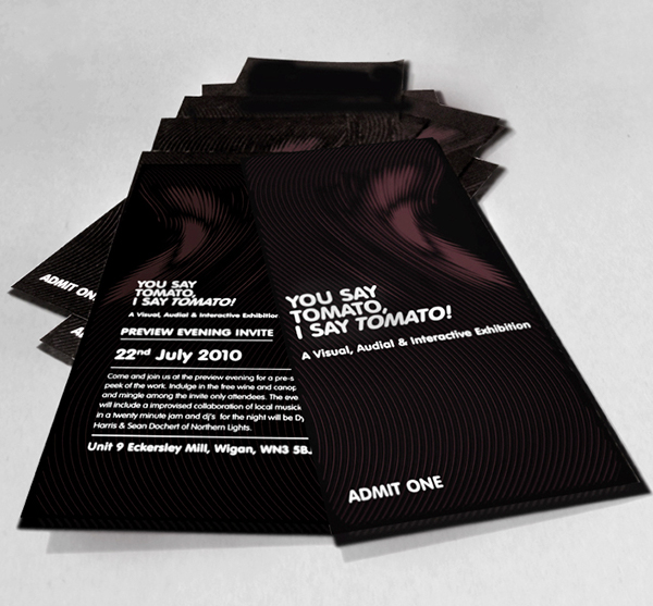 Exhibition  invites Booklet poster flyer tickets