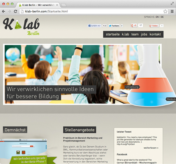 K.lab Berlin klab Startup bildung Education berlin