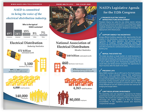 Government awareness advocacy action government affairs tri-fold brochure