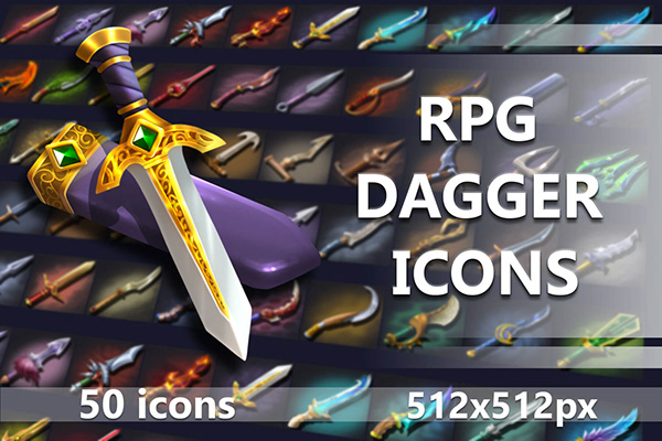 50 RPG Dagger Icons