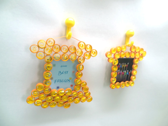 quilling paper quilling handcraft paper craft storage photoframe t-shirt frock clothes dress Display hanging decoration gift Personal Gift