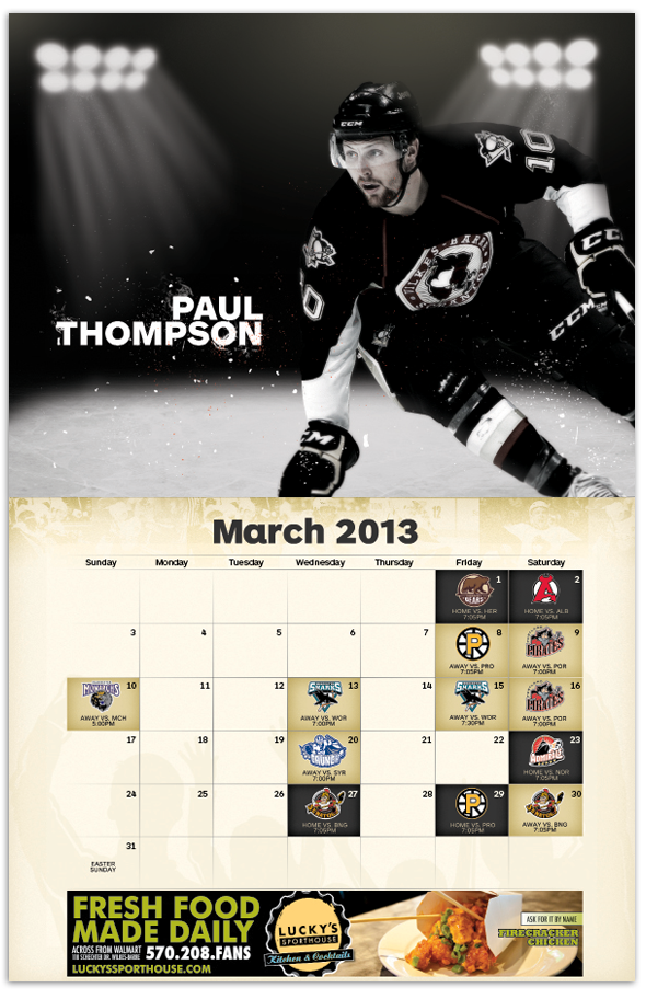 hockey penguins Wilkes-Barre/Scranton Penguins Pittsburgh Penguins NHL AHL sports calendar