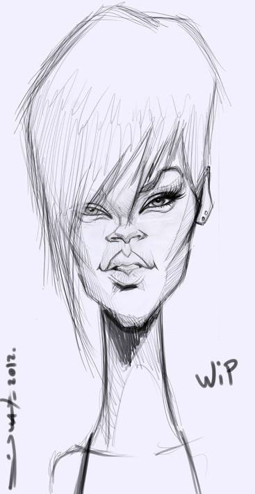 Rihanna caricature on Behance