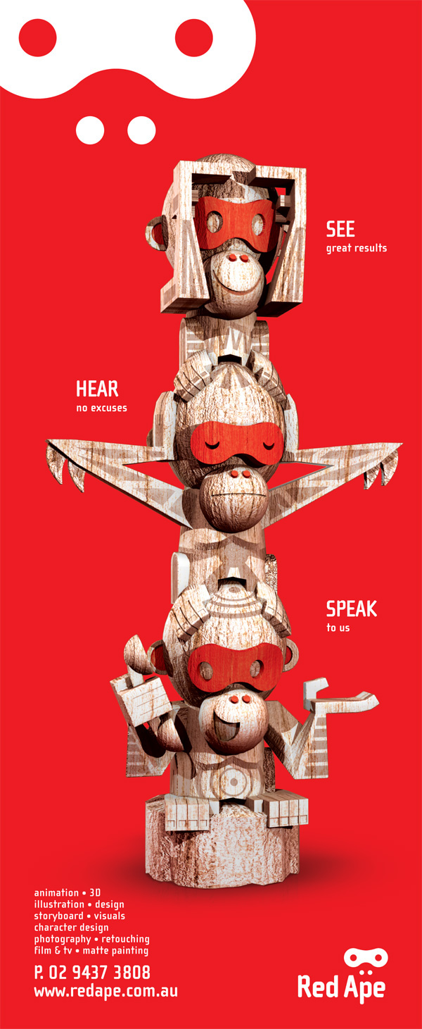 illustration studio  red ape monkey orangutan tshirt giraffe toy toy packaging studio
