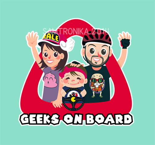 geeks geeks on board babyonboard bébé a bordo baby on board vector Illustrator