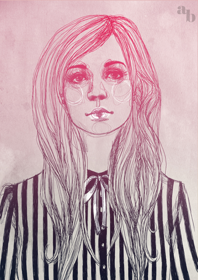 feminine illustration  Pink  pastel women digital illustration
