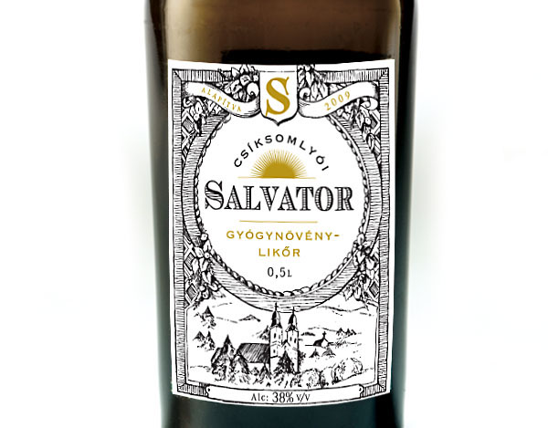 salvator Liqueur bottle design