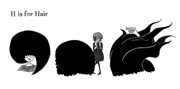 pattern detail beardsley short comic black and white dark humour humor ABC