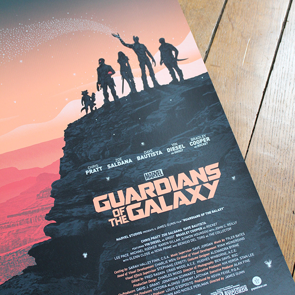 Guardians Galaxy marvel screen print poster Cinema movie gallery limited edition Landscape
