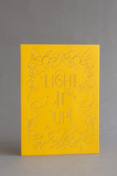 greeting card lettering vector art Diwali foil stamp