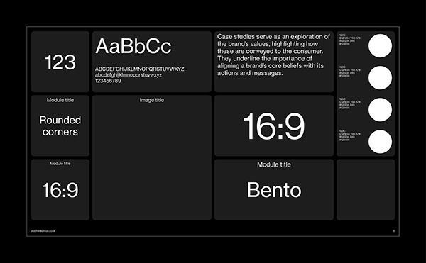 Bento Style Brand Presentation Grid System for InDesign