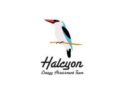logo Logotype halcyon kingfisher bird