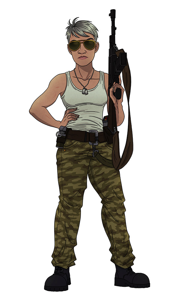 girl soldier Character ILLUSTRATION  Drawing  Military army Character design  sketch character concept