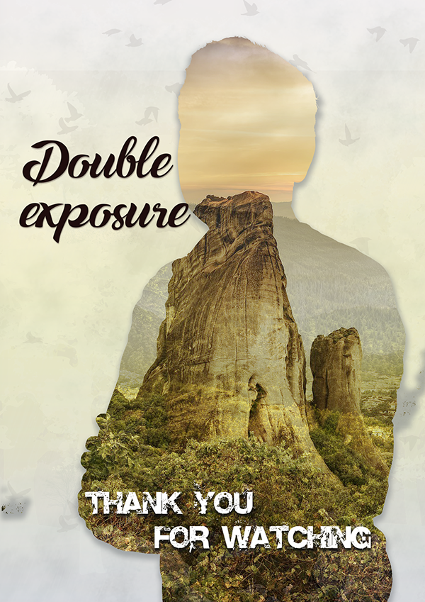 Double Exposure with Nature,Poster design,Double poster