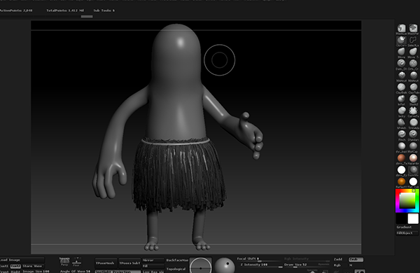 3D CG Render Maya sketch booger