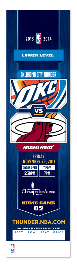 Oklahoma City Thunder Sports Ticket Style Party Invite – Sports