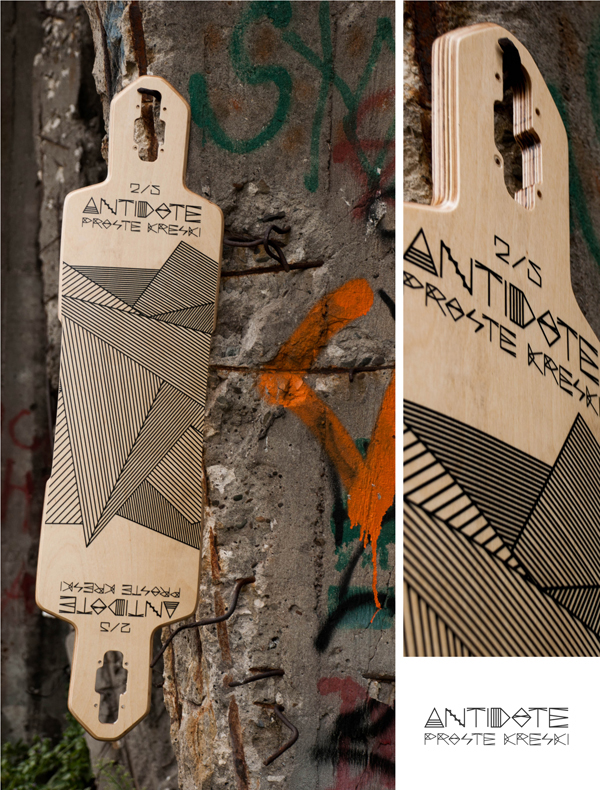 Longboards  antidote longboards  antidote  Polish  poland  nina gregier  typography limited edition  skateboards  longboarding