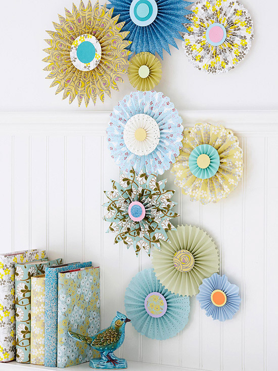 paper crafts BHG  better homes paul lowe  sweet paul rosettes paper source medallions  Spring pattern