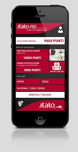 mobile app interaction italo Proposal