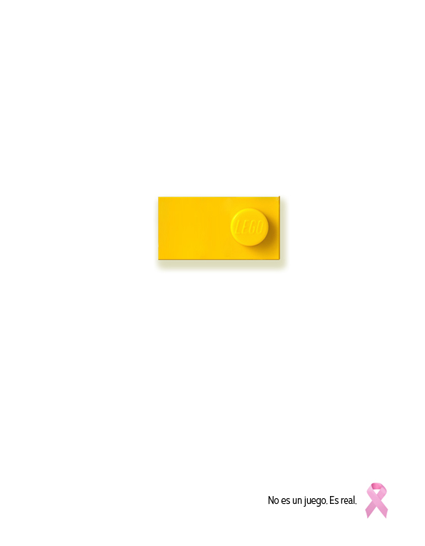 publicidad cancer de mama creatividad diseño gráfico advertasing print LEGO ilustracion