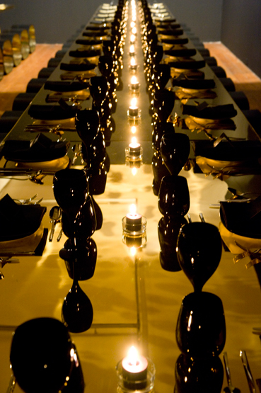 dinner partie white food Trend culture  one-night installation/ event