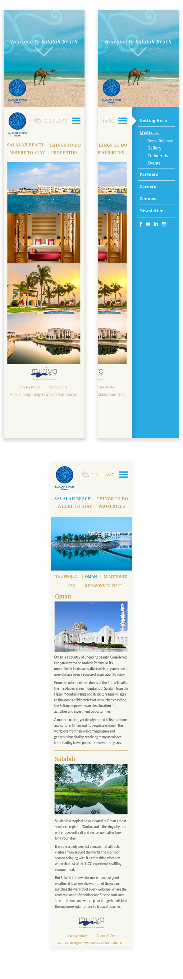 Adobe Portfolio Website Responsive Design tourism salalah beach Oman