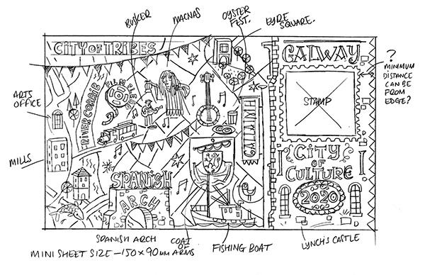 GALWAY - postage stamp