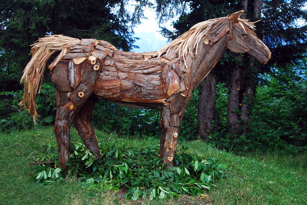 sculpture fine art wood art animal modern horse carving Nature Sculpt heykel