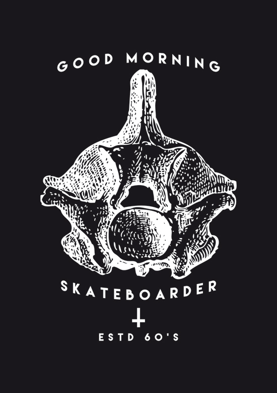 bone bones skate skateboard skateboarding skateordie skater graphics blackandwhite blackworks