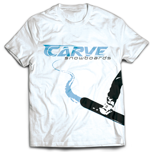 snowboard logo color geometric carve business card shirt screen print