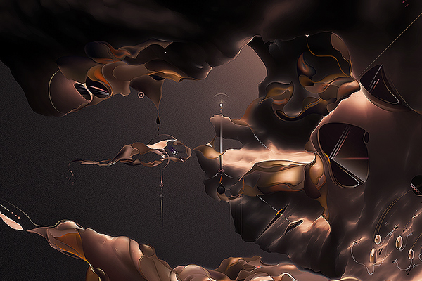 abstract digital art depthcore primal animal surreal sheep hawk lion skull chasm Quiescent