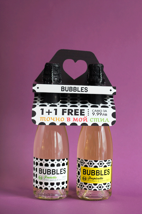 package design  bottle hanger bubbles leporello